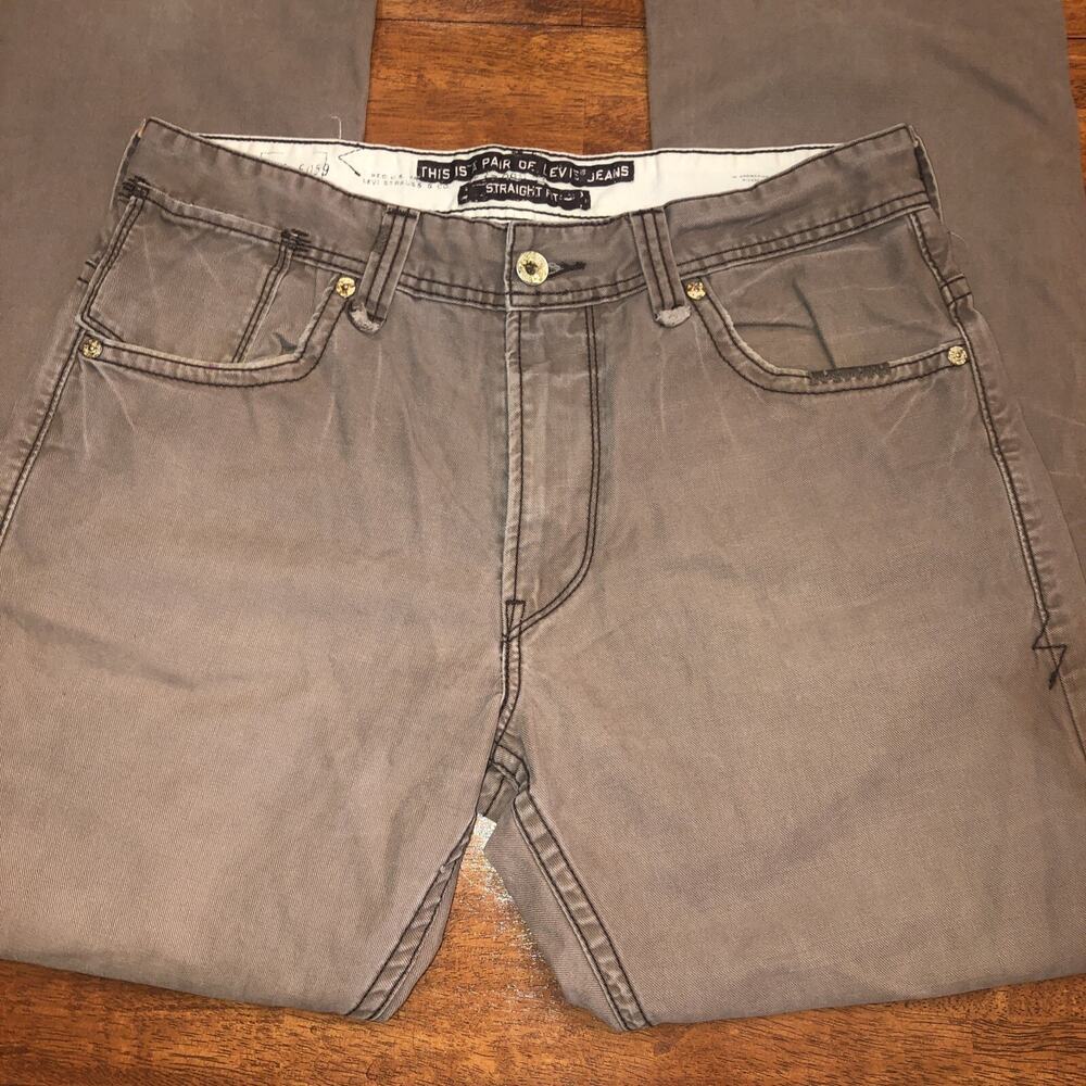 Levi's 701S Relaxed Straight Fit Jeans Tan Khaki W 34 X L 34 - Picture 11 of 15